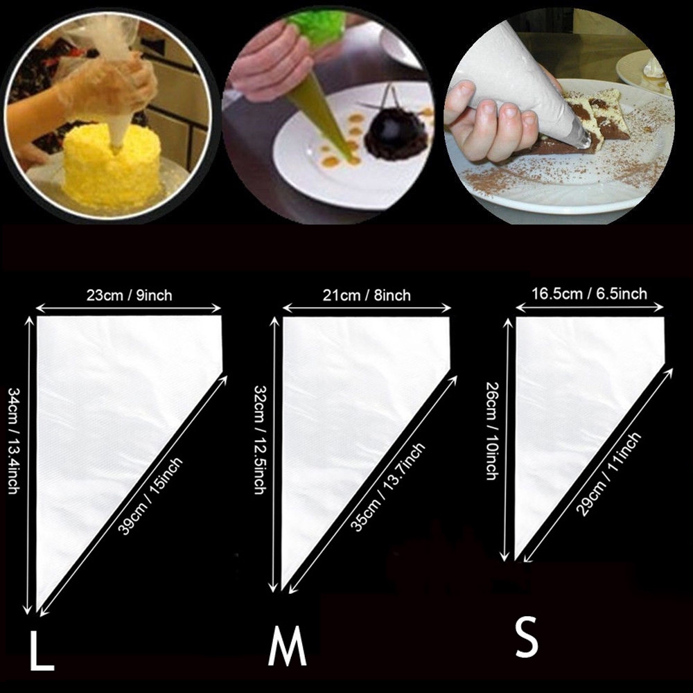 CONOPERY 100 Túi Nhựa Bắt Bông Kem Dùng 1 Lần