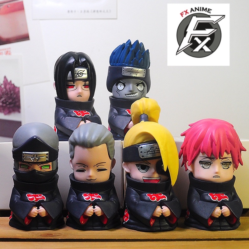 Naruto Chibi mô hình 8cm  - Set Akatsuki Sitting độc đáo bằng PVC cao cấp (Có clip,ảnh thật)