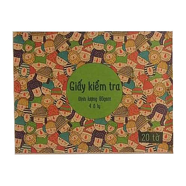 Giấy Kiểm Tra 4 Ô Ly (Hộp Giấy Kraft) (20Tờ/Xấp) (Mẫu Màu Giao Ngẫu Nhiên)