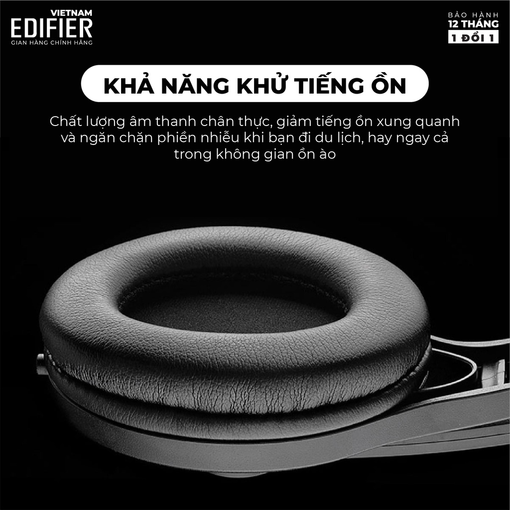 Tai nghe chụp tai có mic EDIFIER USB K800 Chống ồn Chân cắm USB - Hàng phân phối chính hãng Bảo hành 12 tháng