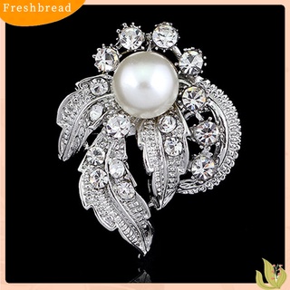 Ghim cài áo hình bông hoa đính ngọc trai giả sang trọng