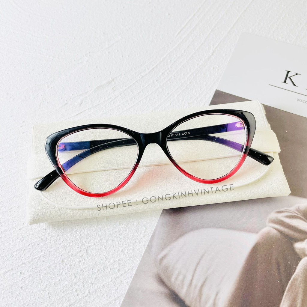 Gọng kính cận nữ ⚡𝑭𝑹𝑬𝑬𝑺𝑯𝑰𝑷⚡ mắt mèo nhựa dẻo Fiveminutes 2383 nhiều màu siêu xinh, lắp được cận từ 0-6 độ | BigBuy360 - bigbuy360.vn