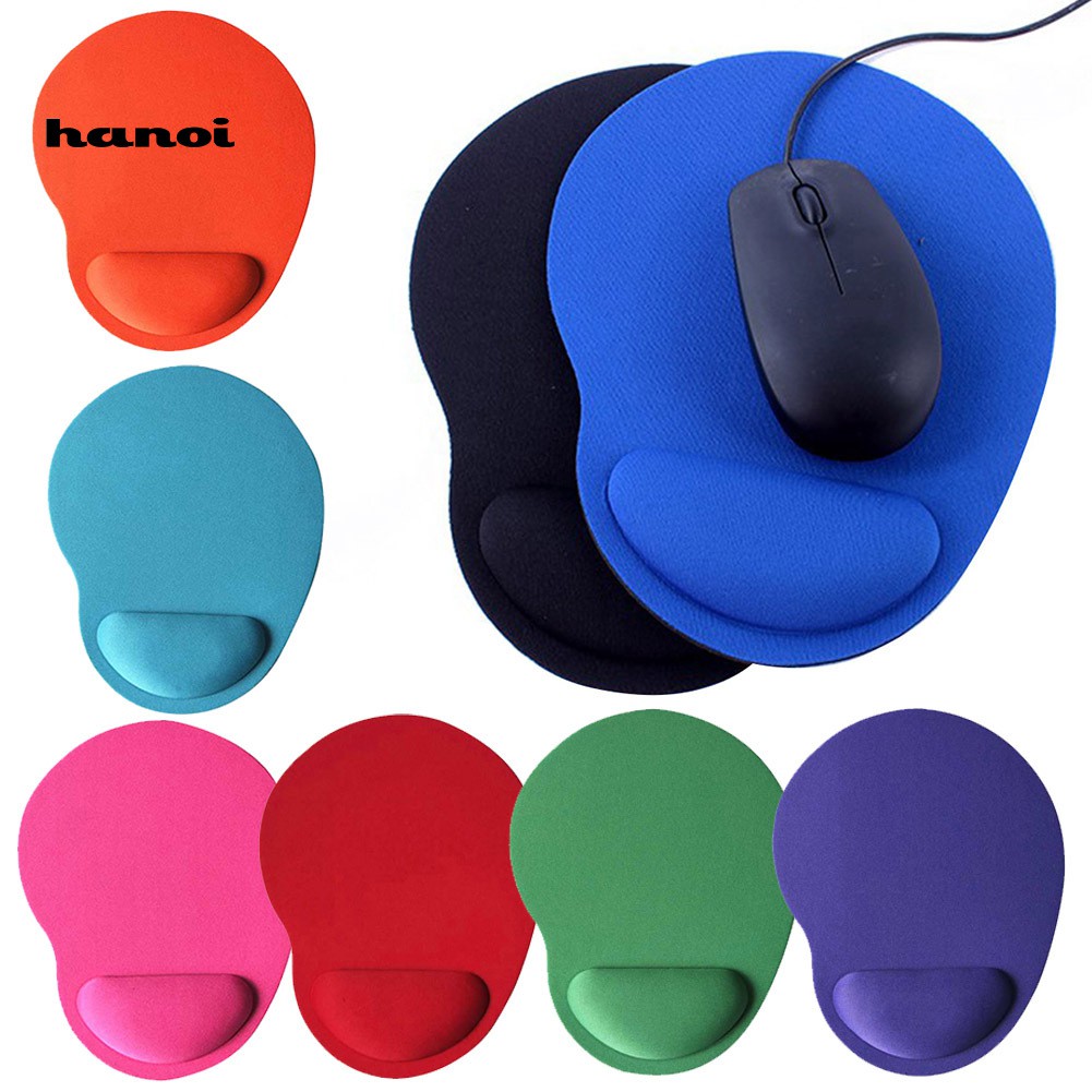 Đệm Lót Chuột AHti-Slip Màu Trơn Thoải Mái Chống Trượt Hỗ Trợ Cổ Tay