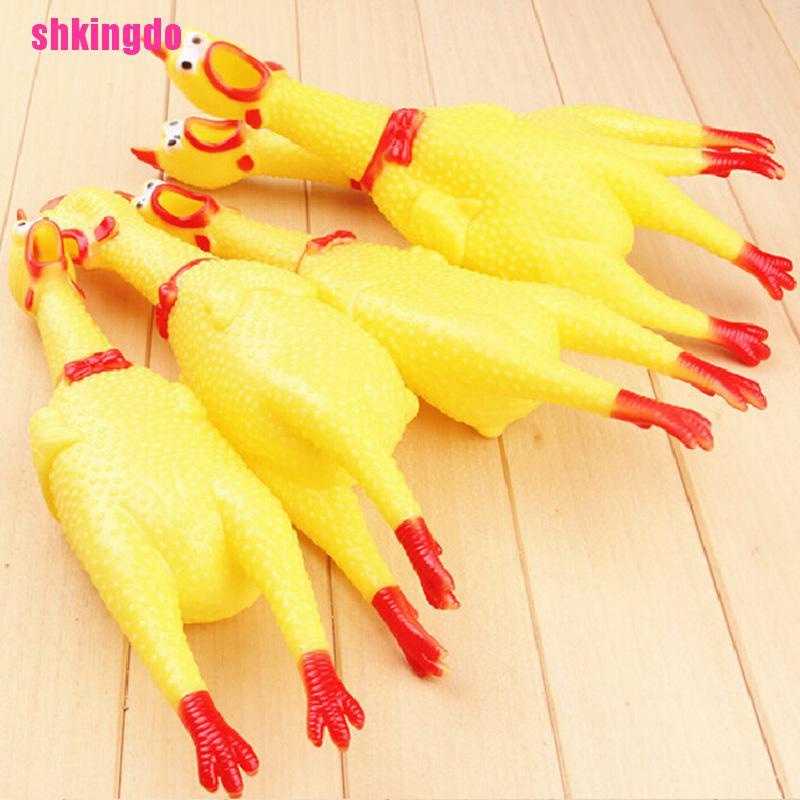 Đồ chơi hình con gà phát tiếng kêu vui nhộn cho thú cưng 17cm