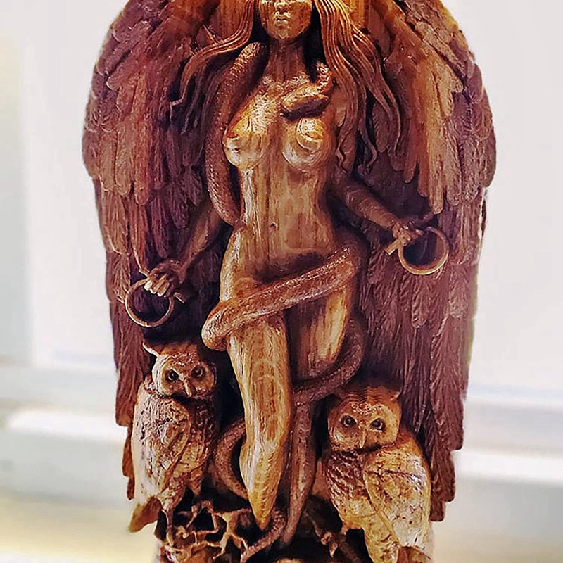 Ancient Wiccan Goddess Statue,Altar Sculpture,Greek Goddess Statue Mythology Mother Earth Gaia Figurines for Pagan Home