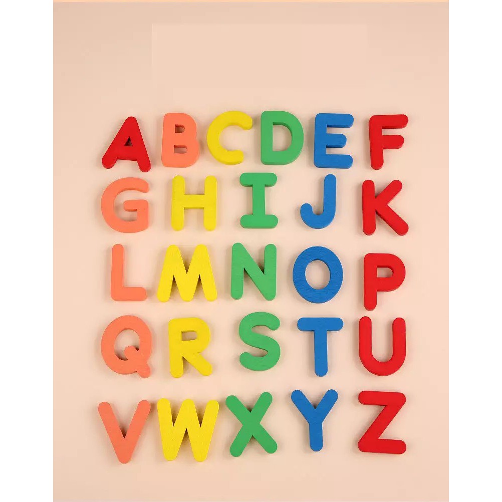 🌟 Spelling Game học đánh vần chữ cái tiếng Anh cho bé đồ chơi gỗ Simbaba 26 chữ hoa, 52 chữ thường bản 2021