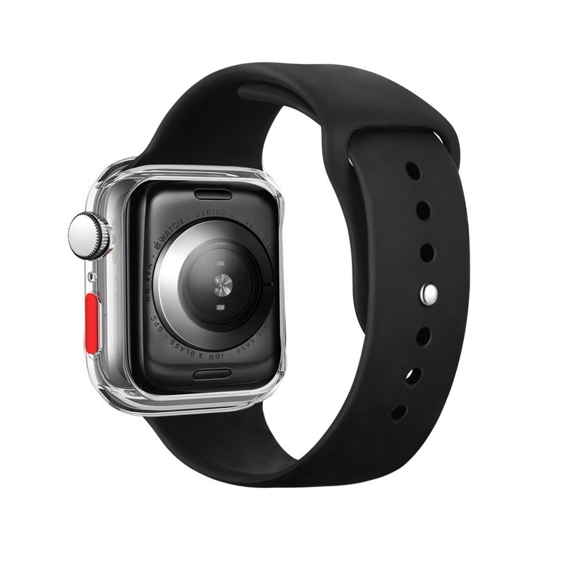 Vỏ kính cường lực PC trong suốt thích hợp cho Apple i Watch 42 38 40 44 MM Series 6 SE 5 4 3 2