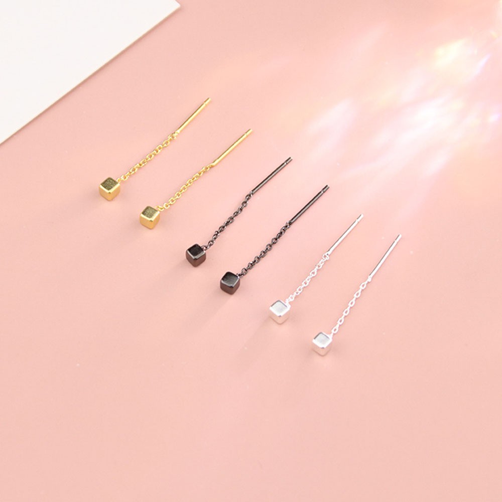 Bông tai thiết kế hình vuông phong cách độc đáo