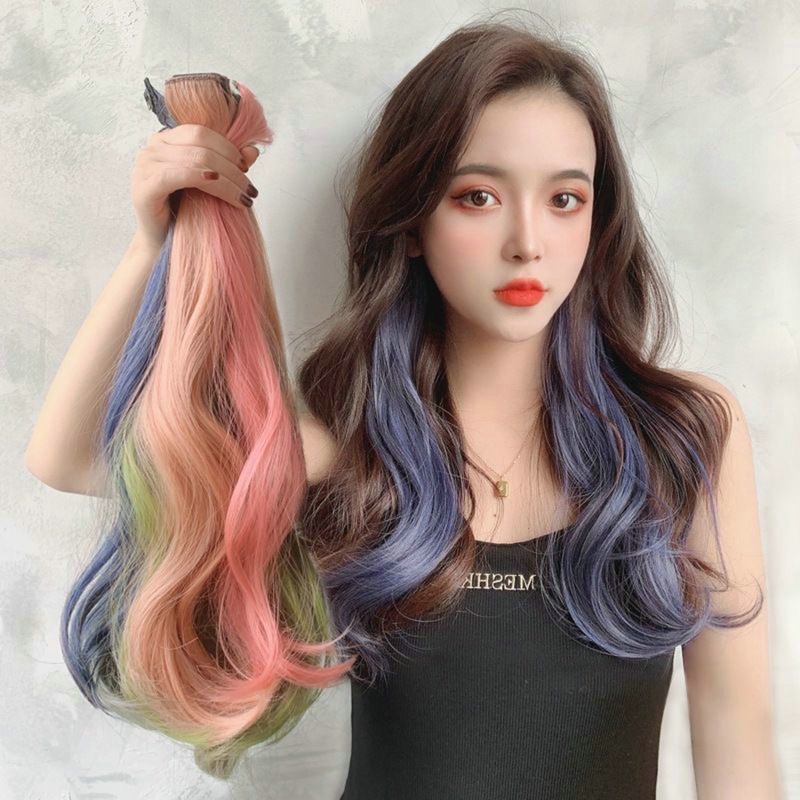 Tóc giả xoăn dài 55cm có 5 màu tùy chọn thời trang kiểu Hàn cho nữ