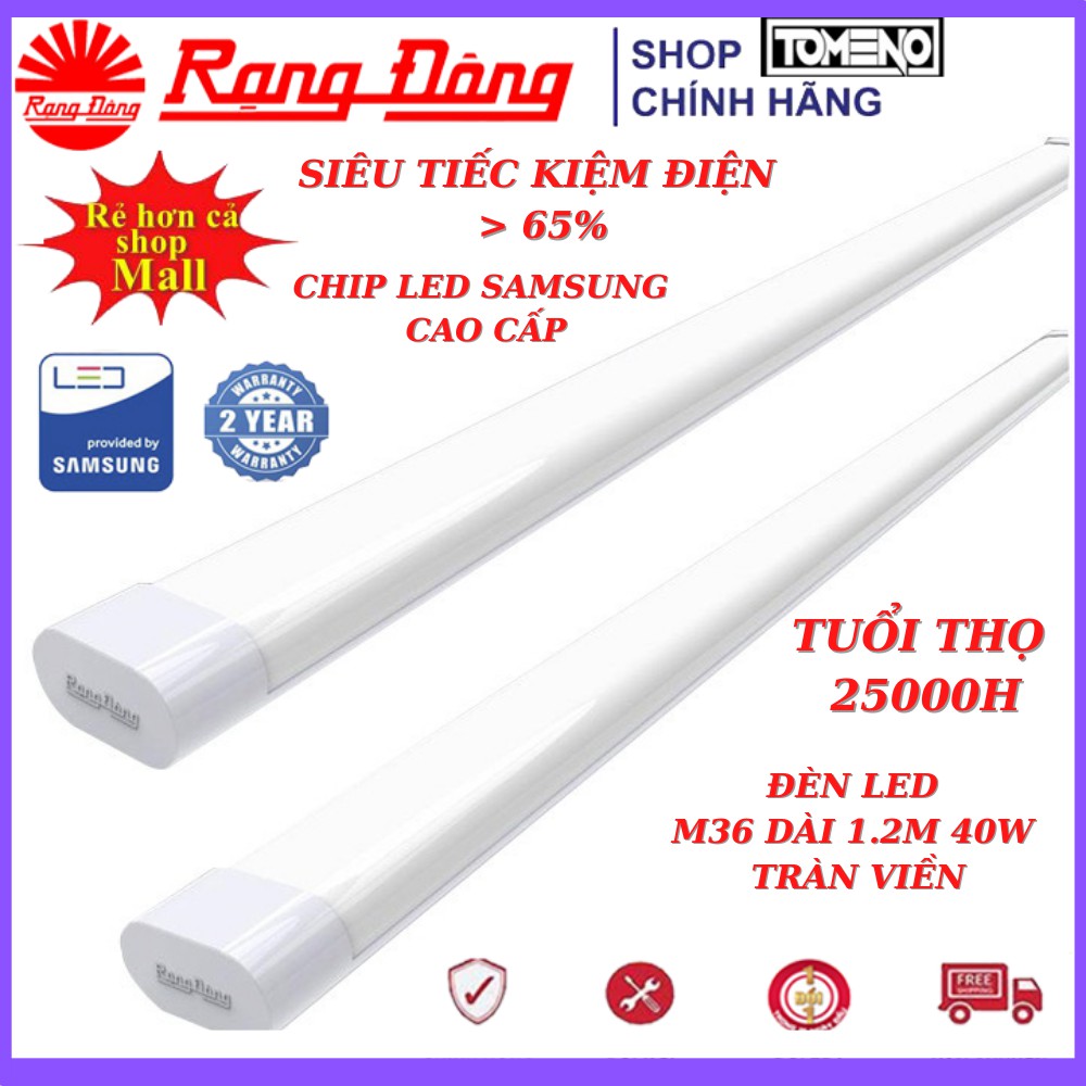 đèn led rạng đông chính hãng hình bán nguyệt M36 dài 1.2m 40W và 0,6m 20w tặng chip samsung ánh sáng trắng tràn viền | BigBuy360 - bigbuy360.vn