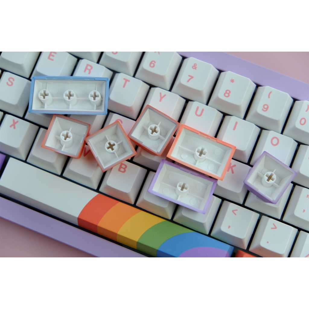 GMK RainbowI Keycap, 134 phím PBT Keycaps Cherry Profile DYE-SUB Cá nhân hóa GMK Keycaps cho bàn phím cơ