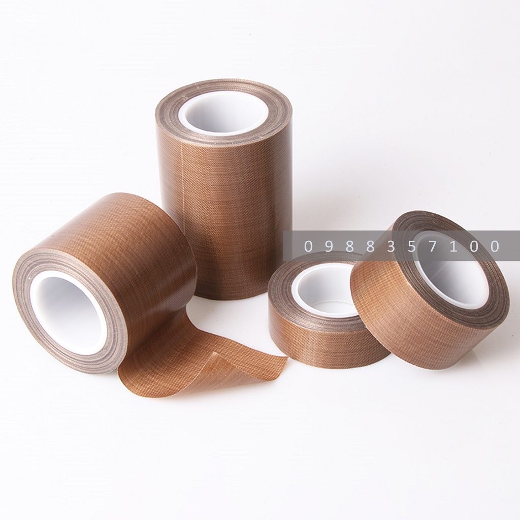 Băng keo chịu nhiệt độ cao TEFLON, băng keo máy hàn nhiệt, PTFE Tape, băng dính chịu mài mòn