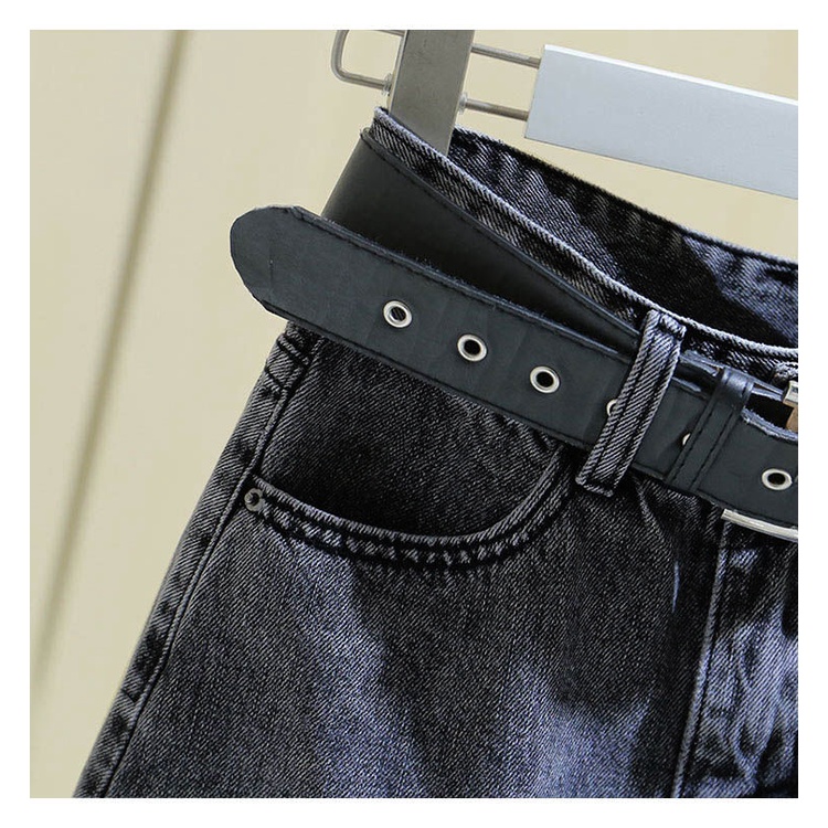 Chân Váy Jean Chữ a Lưng Cao Màu Xám Khói Phong Cách Hàn Quốc Hàng Mới