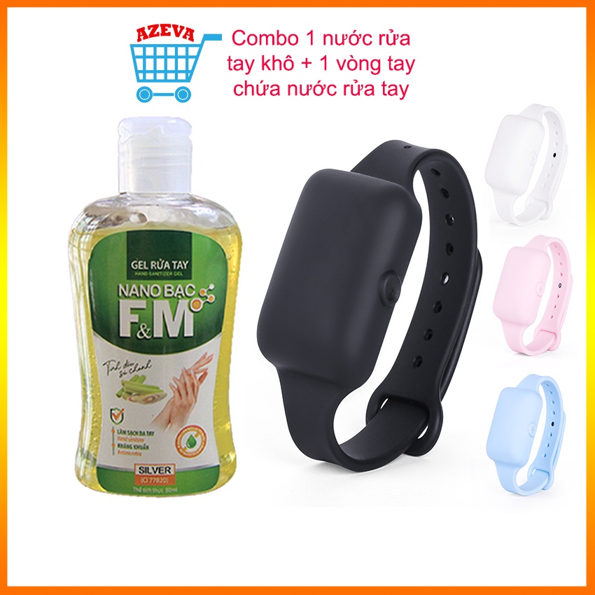 Combo 1 nước rửa tay khô 90ml gồm 1 vòng tay nước rửa tay khô + 1 vòng tay đựng gel rửa tay - AZEVA | BigBuy360 - bigbuy360.vn