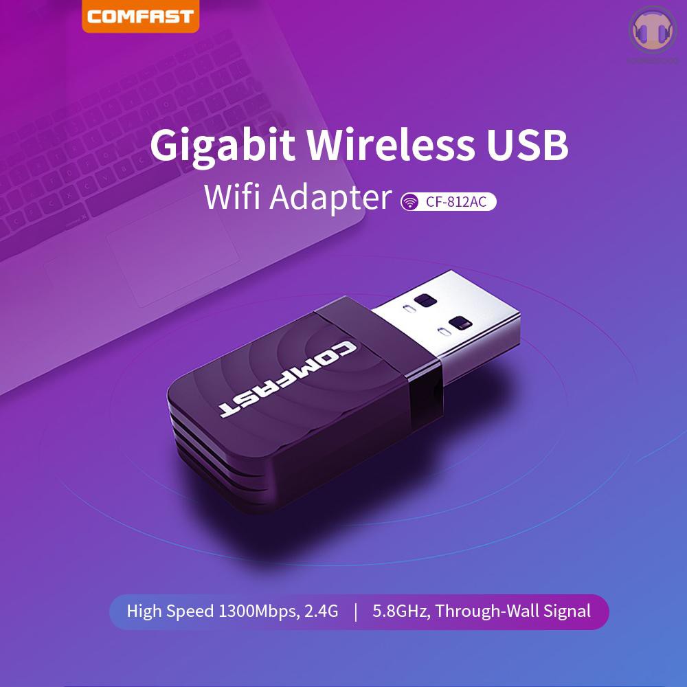 USB thu phát sóng wifi Comfast Cf-812Ac 2.4g 5.8ghz