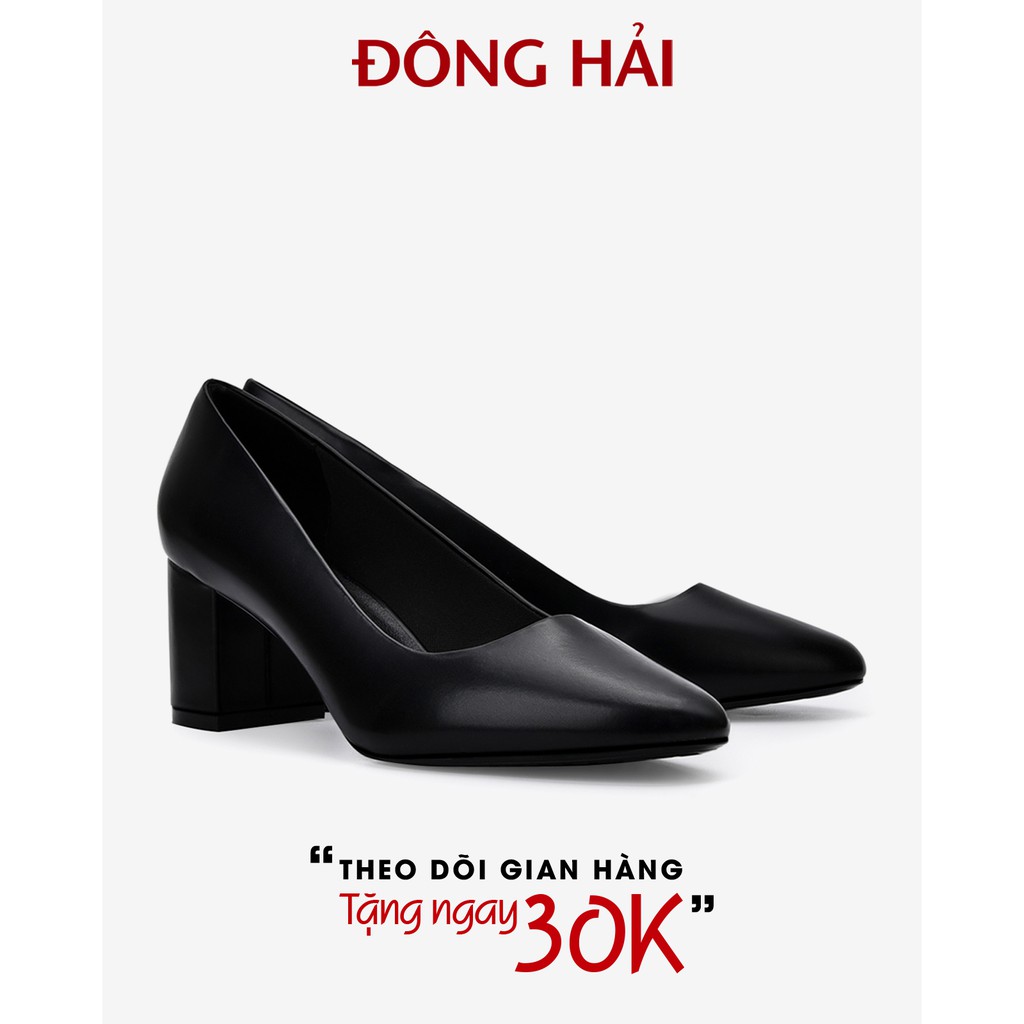 &quot;TẶNG NGAY 30K khi theo dõi gian hàng &quot;Giày cao gót nữ Đông Hải mũi hạnh nhân gót trụ 6cm - G85P3