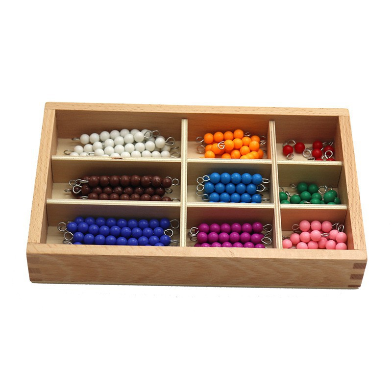 Montessori Checker Board Hạt trẻ em Đồ chơi Montessori Vật liệu Giáo dục Đồ chơi bằng gỗ đầy màu sắc Checker Board Hạt Đồ chơi Toán học Đào tạo mầm non