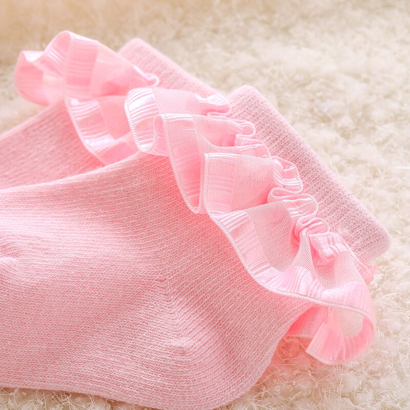 Vớ Cotton Cổ Thấp Phối Ren Thời Trang Xuân Hè Xinh Xắn Cho Bé Gái