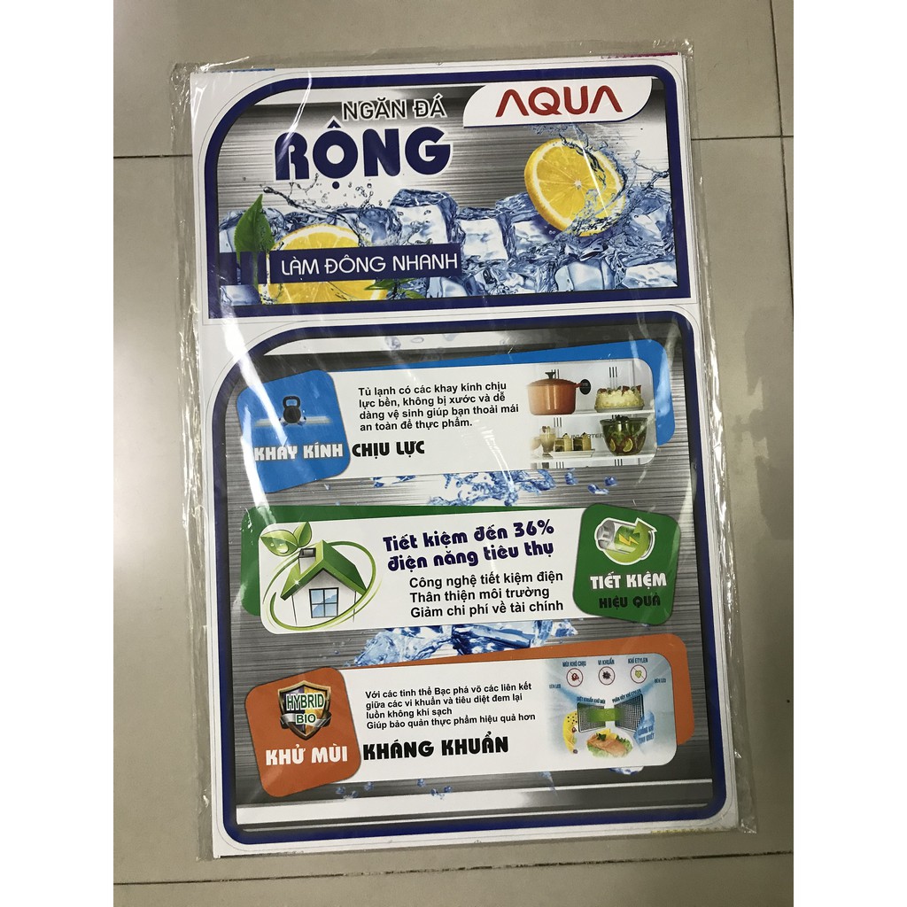 combo 10 tem dán tủ lạnh aqua / combo 10 miếng dán tủ lạnh aqua (mẫu 3)