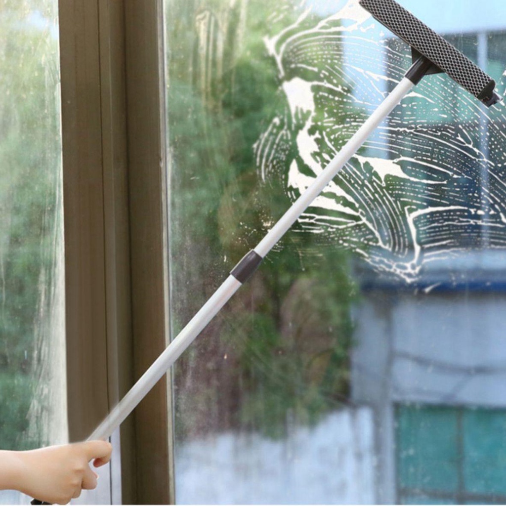 Cây Lau Cửa Kính Hai Mặt Bằng Thép Không Gỉ Có Thể Điều Chỉnh Tiện Lợi