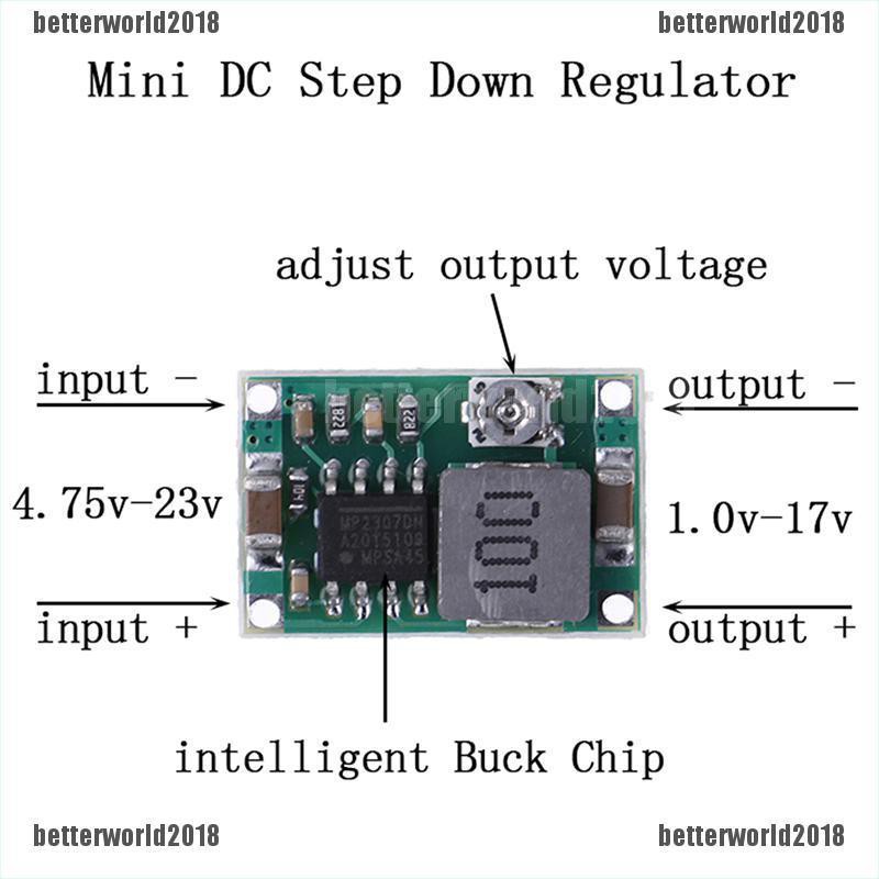 Bộ điều chỉnh điện áp 3A Mini DC-DC hạ áp chuyển đổi 5V-23V thành 3.3V 6V 9V 12V