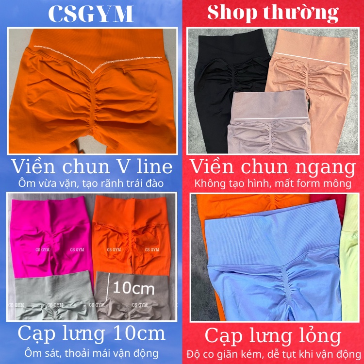 [Mã CHANG10K giảm 20%] Quần tập gym nữ Mitaogirl, quần legging, Lưng cao, Chun mông, Ôm sát, Tôn dáng, Co giãn 4 chiều.