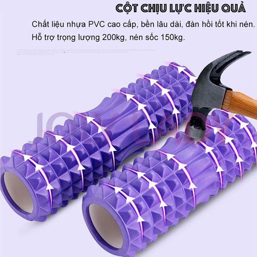 Con lăn yoga massage Foarm Roller tập gym, con lăn mát xa giúp thư giãn cơ thể hiệu quả Joly Lady