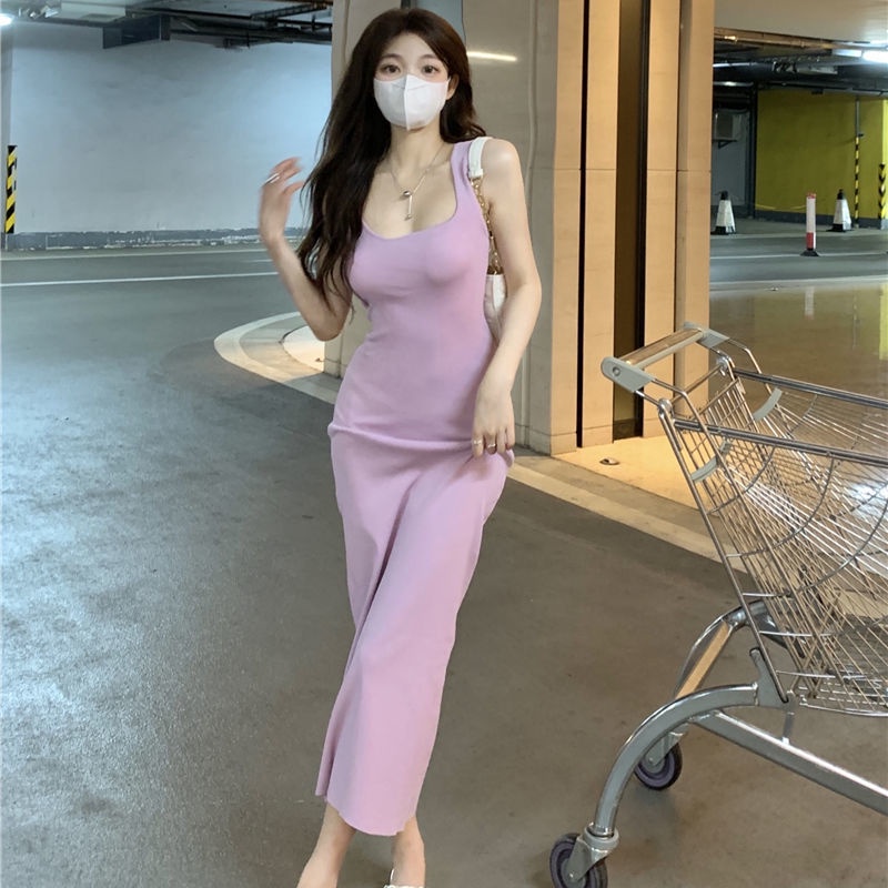 Đầm COZOKC không tay dáng ôm thời trang quyến rũ cho nữ