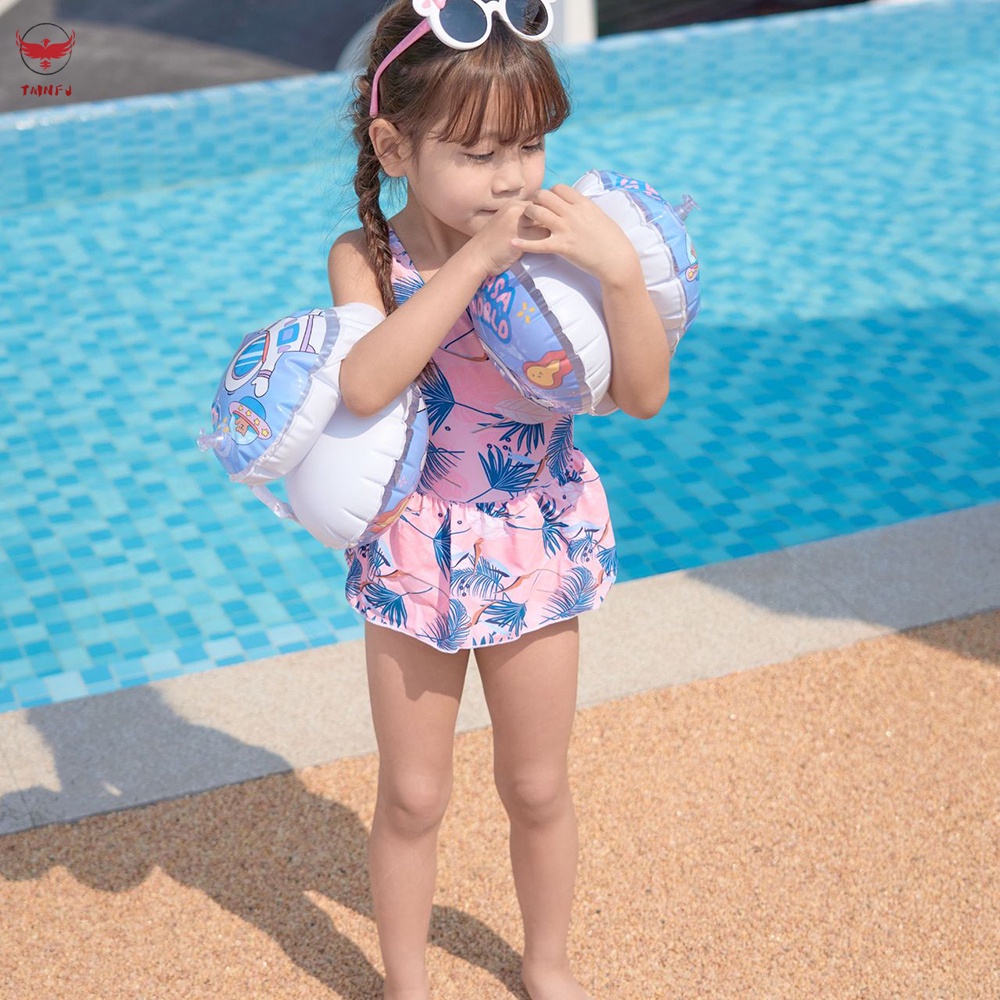 Phao Bơi Đeo Cánh Tay In Hoạt Hình Dễ Thương Dùng Làm Quà Tặng Mùa Hè Cho Bé