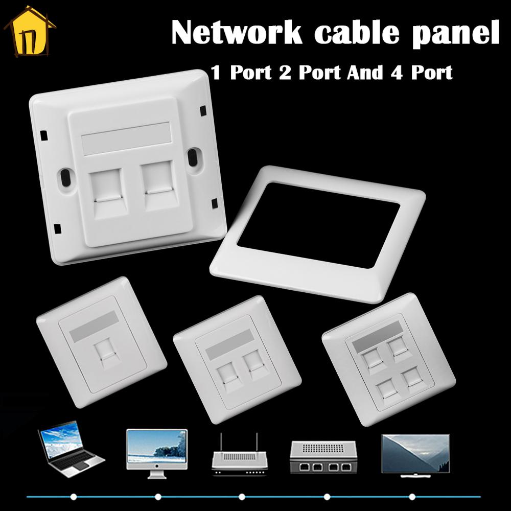 Ổ Cắm Mạng Lan 1 Cổng 2 Cổng Và 4 Cổng Rj45 Gắn Tường Tiện Dụng