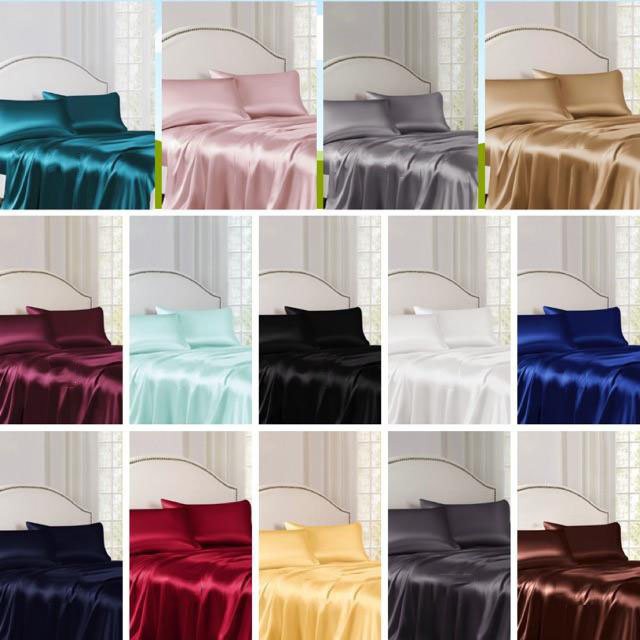 XẢ LỖ - Ga Giường Drap Lẻ Phi Lụa Lavish Silk cao cấp mát lạnh hàng loại 1 không nối vải - Xám Ghi