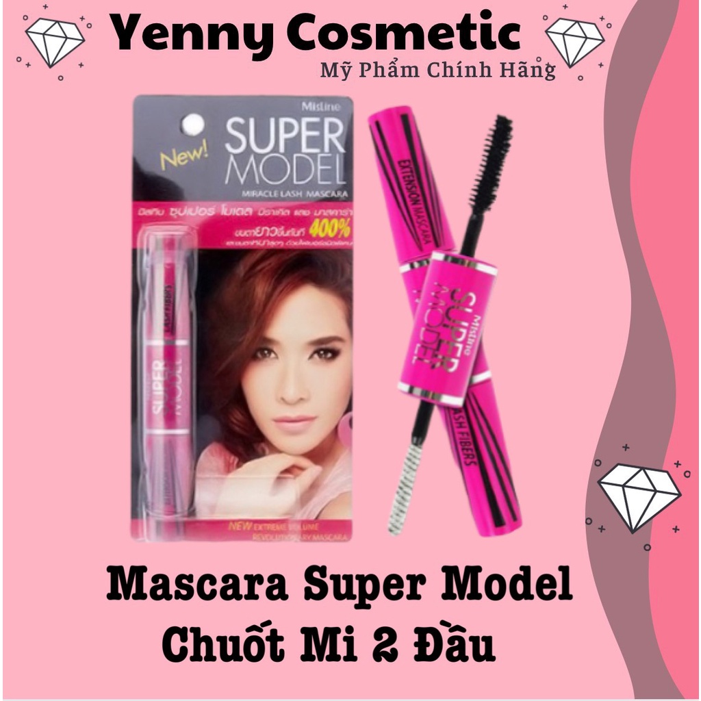 Mascara SUPER MODEL chuốt mi 2 đầu