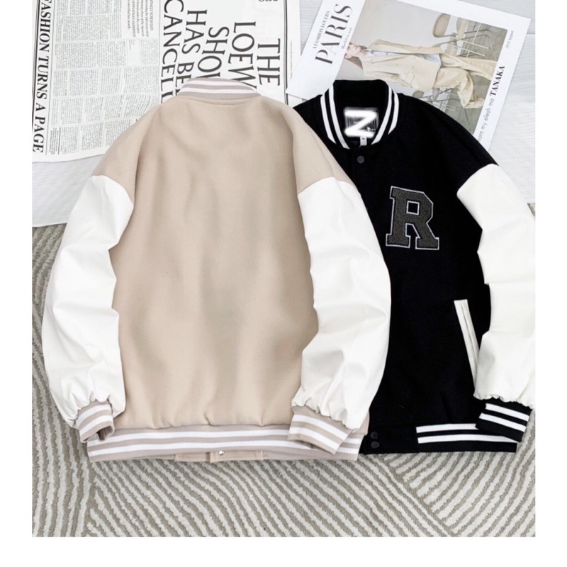 Áo khoác form rộng bomber Unisex chất da pha 2 lớp form rộng đẹp chống nắng dành cho nam nữ MR- AN STORE