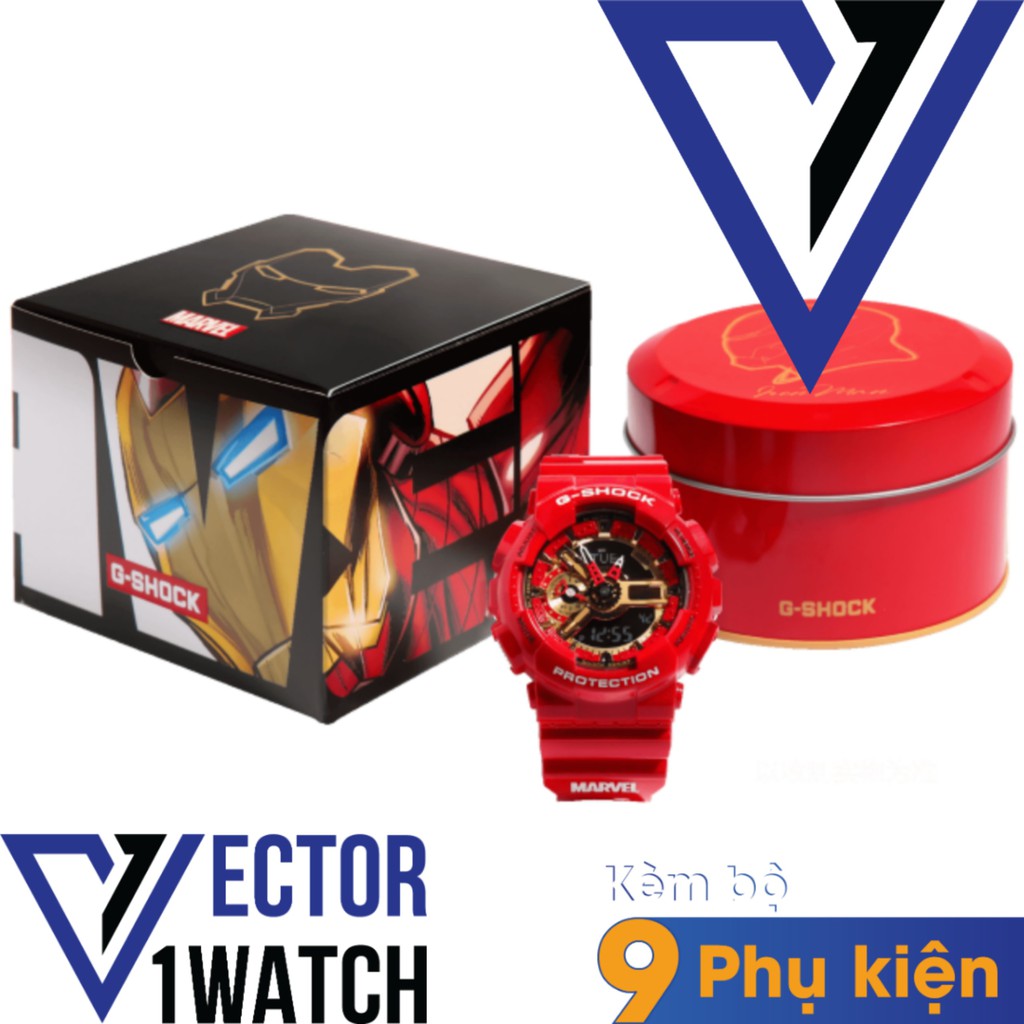 Đồng hồ thể thao nam nữ G-Shock GA-110 Limited Marvel Iron Man Full phụ kiện