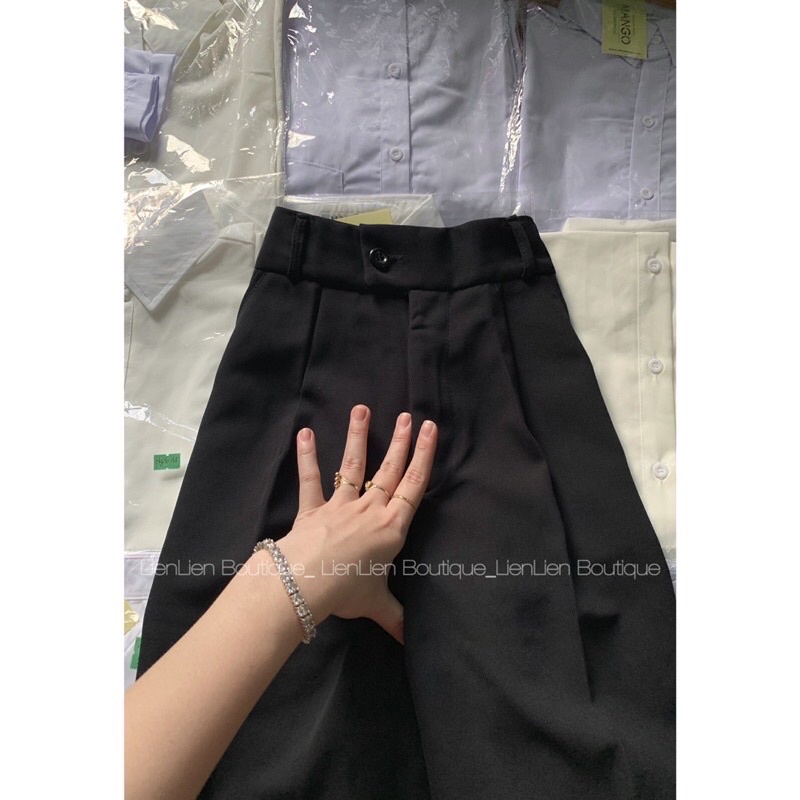 Quần Tây Baggy có dây đai lưng siêu cao hách dáng mã 099