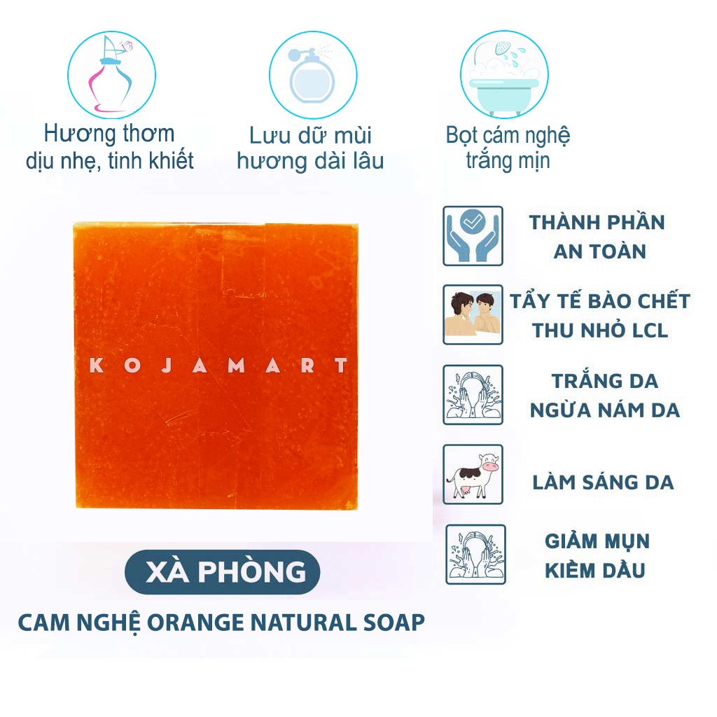 Xà Phòng Cam Nghệ Thái Lan Orange Natural Soap Trắng Da 65gr | BigBuy360 - bigbuy360.vn