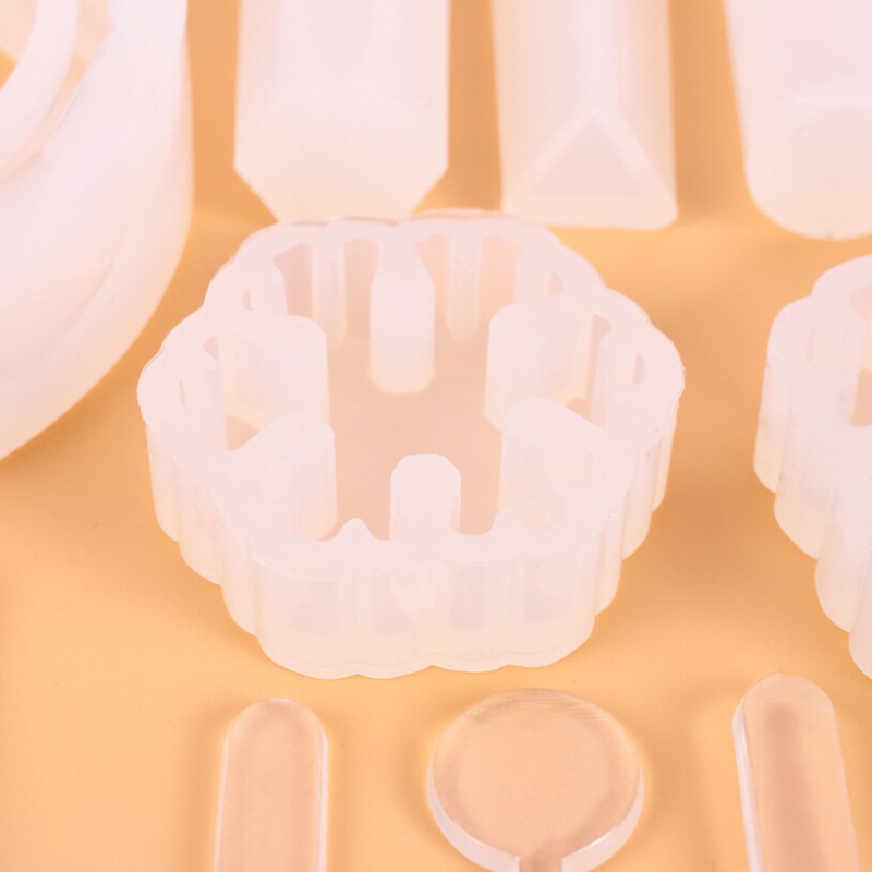 Jettingbuy 127 Chiếc Mặt Dây Chuyền Vòng Đeo Tay Hạt Khuôn Silicon Nhựa Khuôn Mẫu Đồ Trang Sức Thủ Công Làm