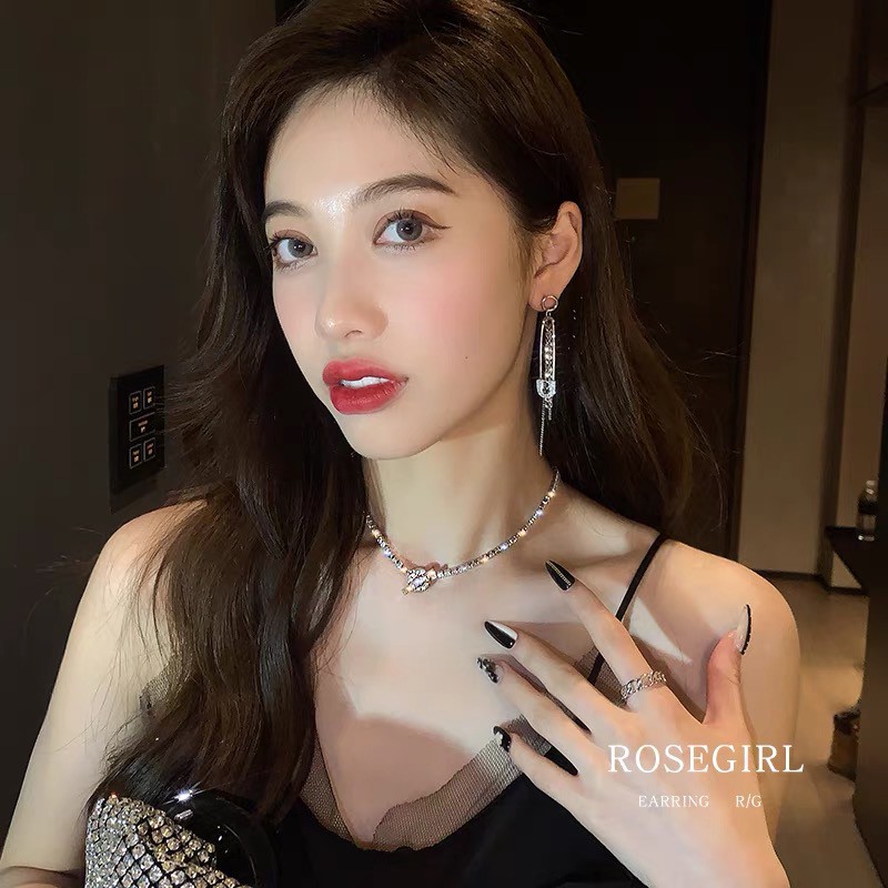 Dây Chuyền Choker Vòng Cổ Đính Đá Lấp Lánh Hàn Quốc Mainia Shop