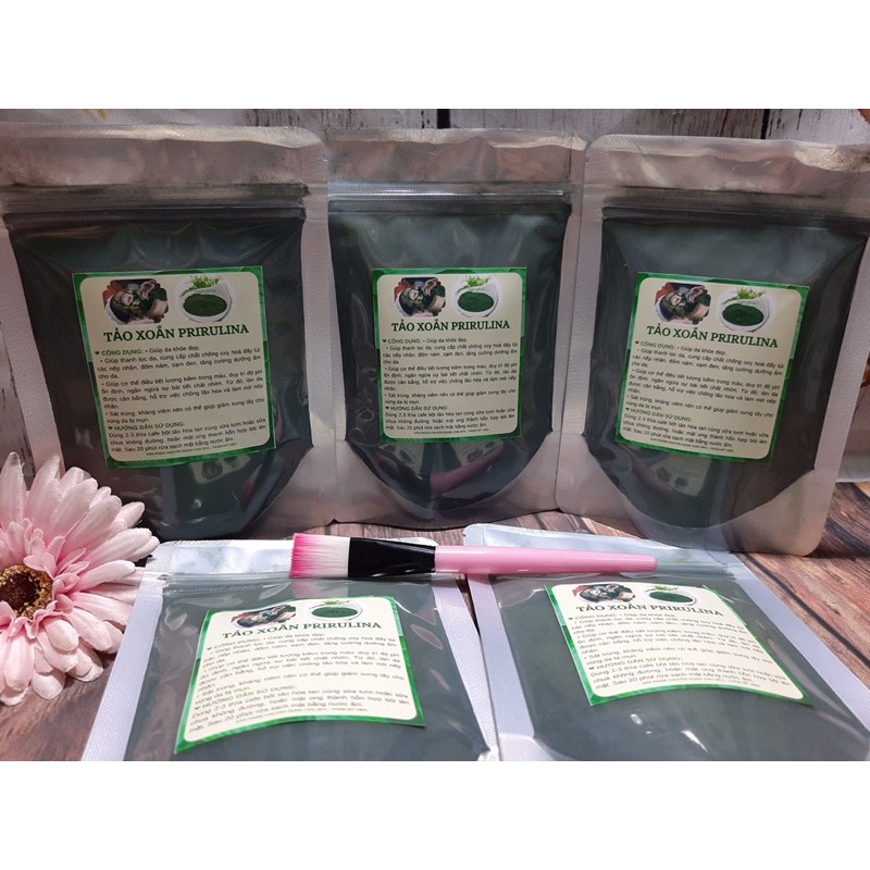 100gr Bột tảo xoắn  Spirulina vi kim nguyên chất handmade giá sỉ tại gốc