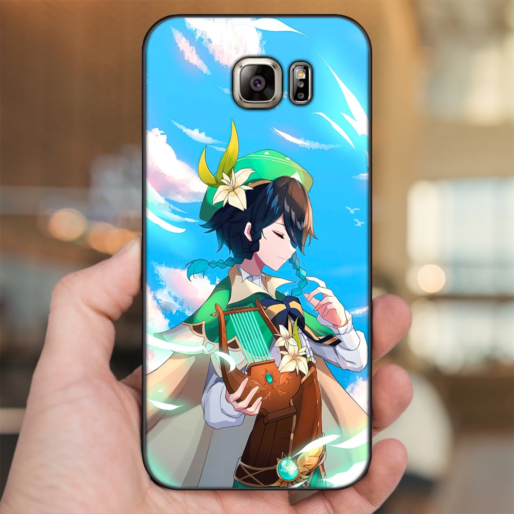 Ốp lưng Samsung Note 5 viền đen in hình Venti Genshin Impact