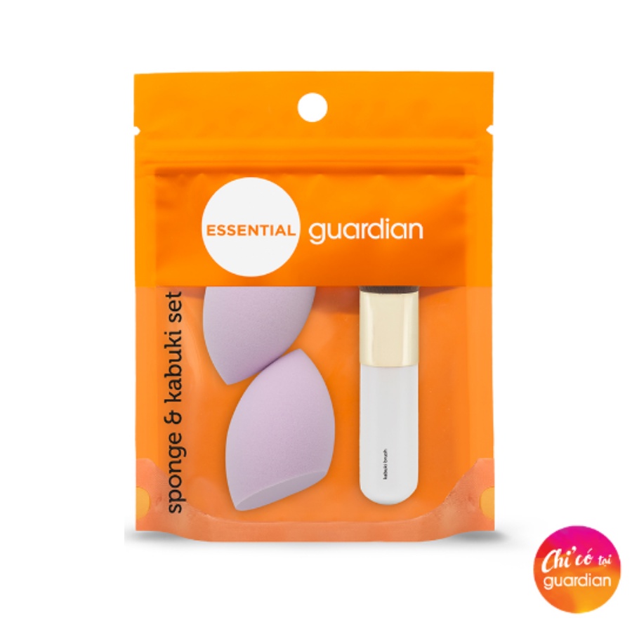 Bộ Trang Điểm Gồm Bông Mút Và Cọ Kabuki Sponge And Kabuki Set Guardian