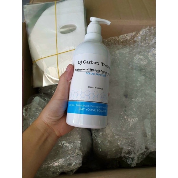 MẶT NẠ CO2 DJ CARBON THERAPY - Chai 500ml và 35 miếng mặt nạ giấy