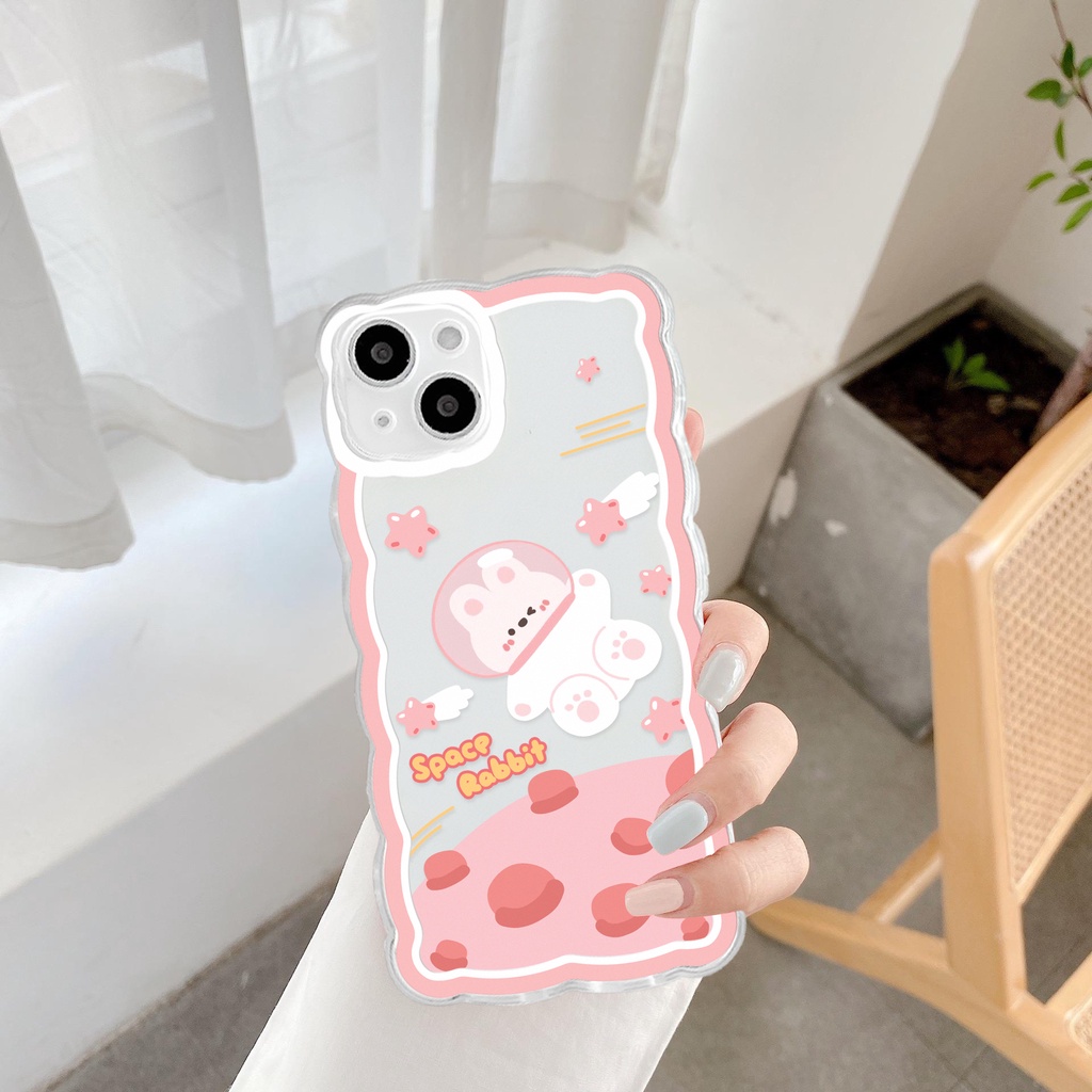 Ốp lưng iphone trong lượn sóng gấu space 6s/6plus/7/7plus/8/8plus/xs/11/12/13/pro/max/plus/promax - Sale Hot T5-13