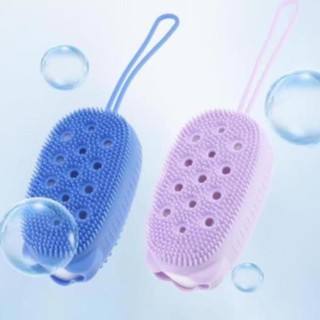 Bông tắm silicon tạo bọt massage có dây treo..