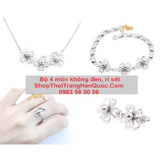 Bộ trang sức  hoa trà 4 món