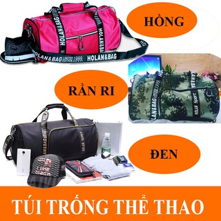 Túi trống thể thao, du lịch chống thấm nước - đen/ hồng/ rằn ri
