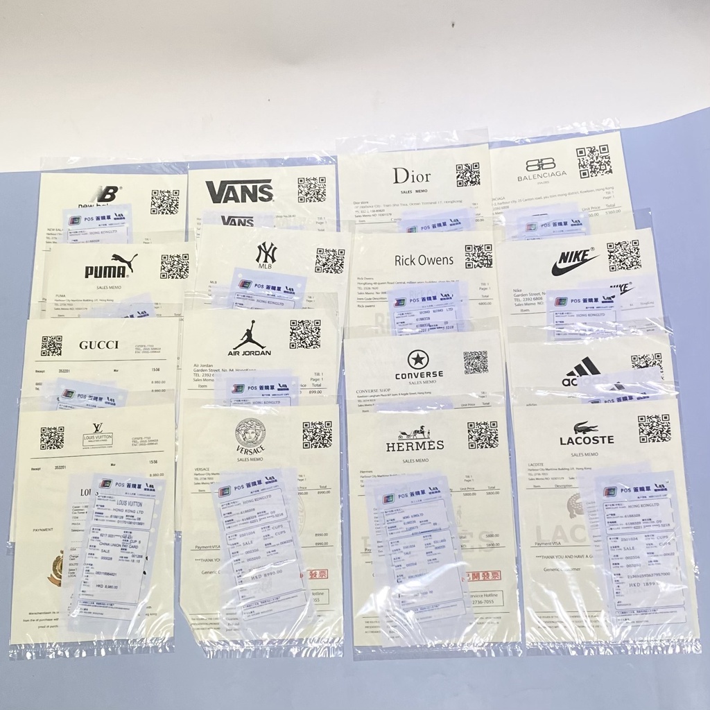 -50% Bộ set bill thẻ hóa đơn phụ kiện mũ nón quần áo giày dép Gucci check QR code