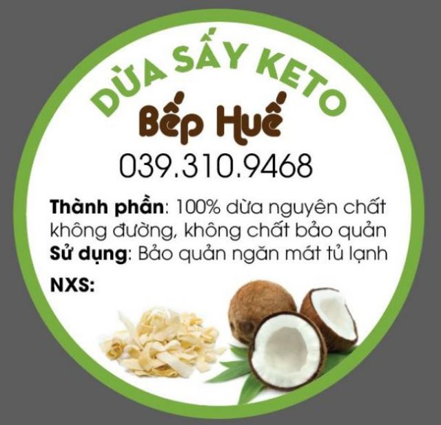 200g Dừa sấy khô giòn như bim bim thơm ngon (chấm tương ớt ngon)