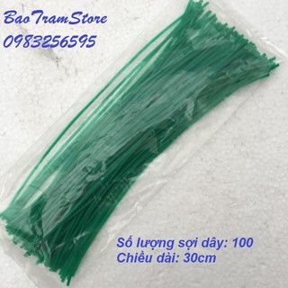 Túi 100 sợi dây buộc cành cây bọc nhựa dạng dẹp dài 30cm