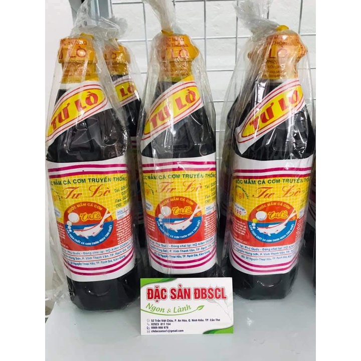 Nước mắm Tư Lò cá cơm truyền thống Phú Quốc